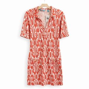 Tori Richard HonoluluTropicana Jaxon Coral white Day Dress S/S $144 New Womens S
